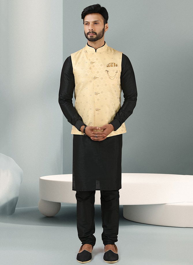 Festive Wear Kurta Pajama With Jacket Mens Collection